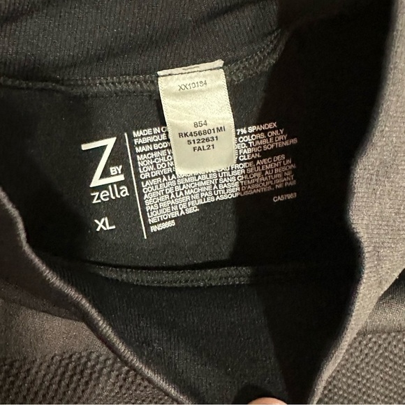 Z By Zella Long Sleeve Black Crop Top Size XL - Picture 2 of 4